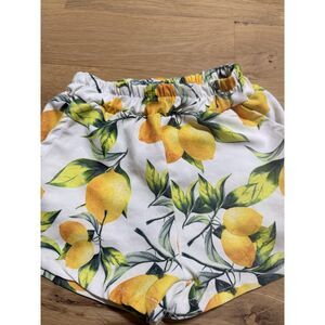 Boutique Italy Mediterranean Lemon Print Toddler Swim Board Shorts Size 2T